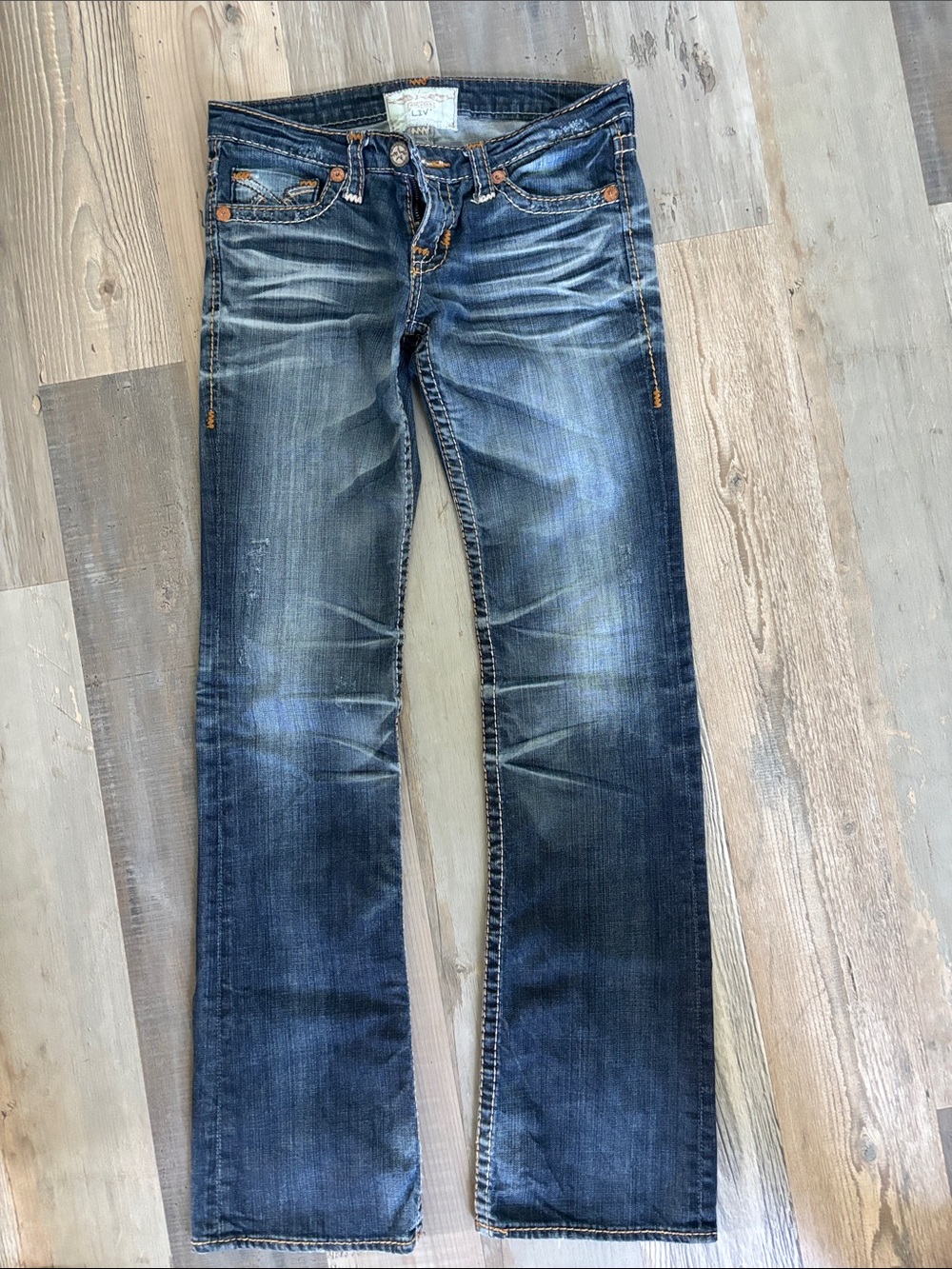 Big Star Women's Faded Blue Bootcut Jeans **15 years old perfect condition